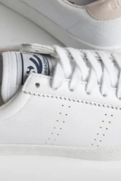 SUPERGA 2843 CLUB S COMFORT LEATHER - WHITE/PALE PINK LILAC