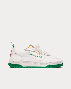 The Court White / Green Low Top Sneakers
