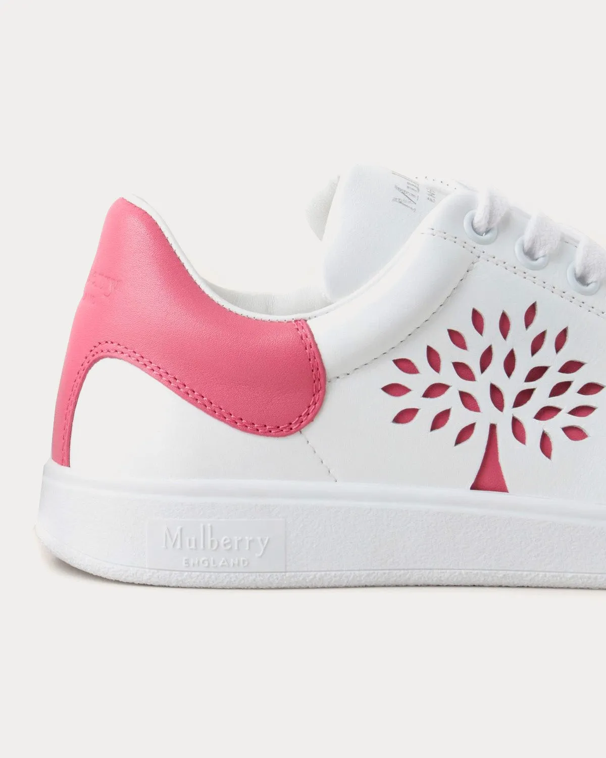 Tree Tennis Bovine Leather Geranium Pink Low Top Sneakers