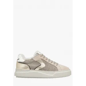 Voile Blanche Lipari Fur Sneaker in Beige